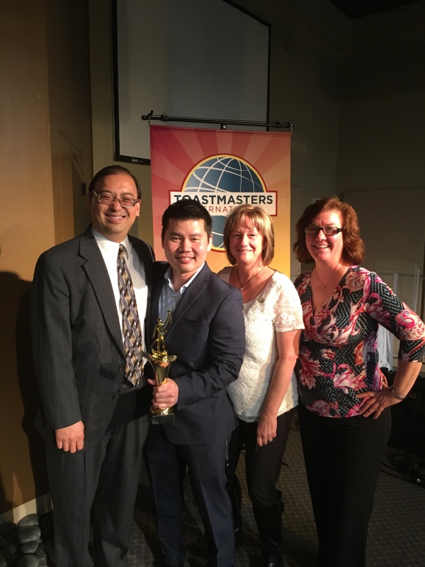 Cliff Shimizu, Don Le, Diane Brown, and Diane Cain - UniMasters celebrate Don's big win!